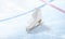 Blank ice rink surface with skate background mockup, top view