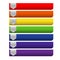 Blank Infographics colorful rainbow paper stripe banners on whit