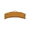 Blank information billboard made out of wood. Wooden advertising signboard for store or bar. Organic material. Old board