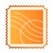 Blank isolated mail stamp