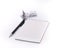 Blank isolated notepad with clipping path