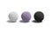 Blank knitted black, white and purple ball mock up set