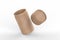 Blank Kraft Paper Push Up Tube Packaging For Branding. 3d render illustration.