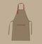 Blank leather apron mockup, clean apron