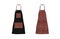 Blank leather apron mockup in front view