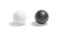 Blank leather black and white ball mockup, looped rotation