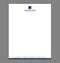 Blank Letterhead Template for Print with Square Logo