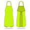 Blank Lime Apron Template On White Background
