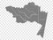 Blank map Amazonas Department of Colombia. High quality map Amazonas  with municipalities on transparent background for your web s