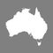 Blank map of Australia graphic icon
