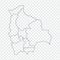 Blank map Bolivia. High quality map of  Bolivia with provinces on transparent background for your web site design, logo, app, UI.