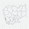 Blank map Cambodia. High quality map Cambodia with provinces on transparent background for your web site design, logo, app, UI