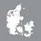 Blank map Denmark . High quality map Kingdom of Denmark on gray background for your web site design, logo, app, UI.