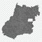 Blank map Goias of Brazil. High quality map Goias with municipalities on transparent background for your web site design, logo, ap