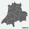 Blank map Jonkoping County  of  Sweden. High quality map Scania County on transparent background for your web site design, logo, a