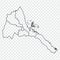 Blank map State of Eritrea. High quality map of  Eritrea with provinces on transparent background for your web site design, logo,