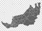 Blank map State Sarawak of Malaysia. High quality map Sarawak with municipalities on transparent background for your web site desi