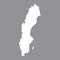 Blank map Sweden. High quality map of Sweden on gray background for your web site design, logo, app, UI