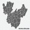 Blank map Vastra Gotaland County  of  Sweden. High quality map Vastra Gotaland County on transparent background for your web site