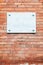 Blank marble signboard