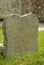 A blank marble tombstone