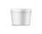 Blank matte plastic cup with cover for yogurt, cream, dessert or jam. Realistic packaging mockup template.