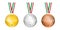 Blank Medals set vector