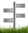 Blank metal signpost