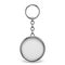 Blank metal trinket with a ring for a key circle shape 3D