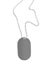 Blank military ID tag isolated