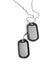 Blank military ID tags isolated