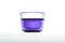 blank mock up advertising with copy space of the purple violet transparent jar