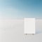 Blank mockup of poster billboard on frozen tundra and a horizon of hope, AI generation