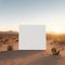 Blank mockup of poster billboard on stunning sunsets across a desert landscape AI generation