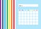 Blank Monthly Calendar Template Rainbow, Undated Monthly Planner