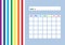 Blank Monthly Calendar Template Rainbow, Undated Monthly Planner