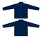 Blank Navy Blue Jacket With Hidden Placket Zipper Template Vector
