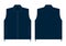 Blank Navy Blue Vest With Cord Toggle Stopper Template Vector