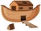 Blank Noah`s Ark cartoon style isolated