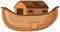 Blank Noah`s Ark cartoon style isolated