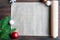 Blank note for recipes of christmas cakes. Preparation Gingerbread cookie