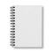 Blank notebook cover on white background