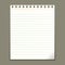 Blank notepad sheet