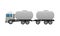 Blank Oil trailer truck two truck twenty wheel trailer