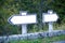 Blank old French signposts, lozere