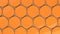 Blank orange badge on orange background