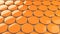 Blank orange badge on orange background