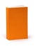 Blank orange book cover with clipping path