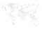 Blank outline map of World. Vector illustration