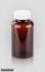 Blank packaging brown plastic bottle for supplement or vitamin products